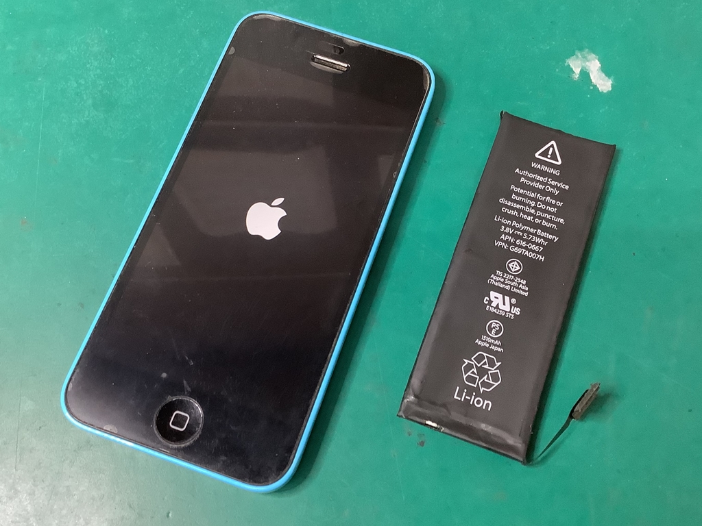 iPhone5C バッテリー交換