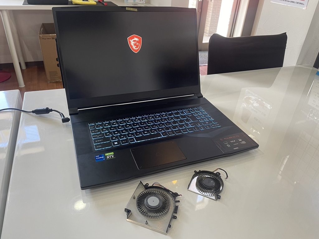 MSI Pulse GL76 冷却ファン交換