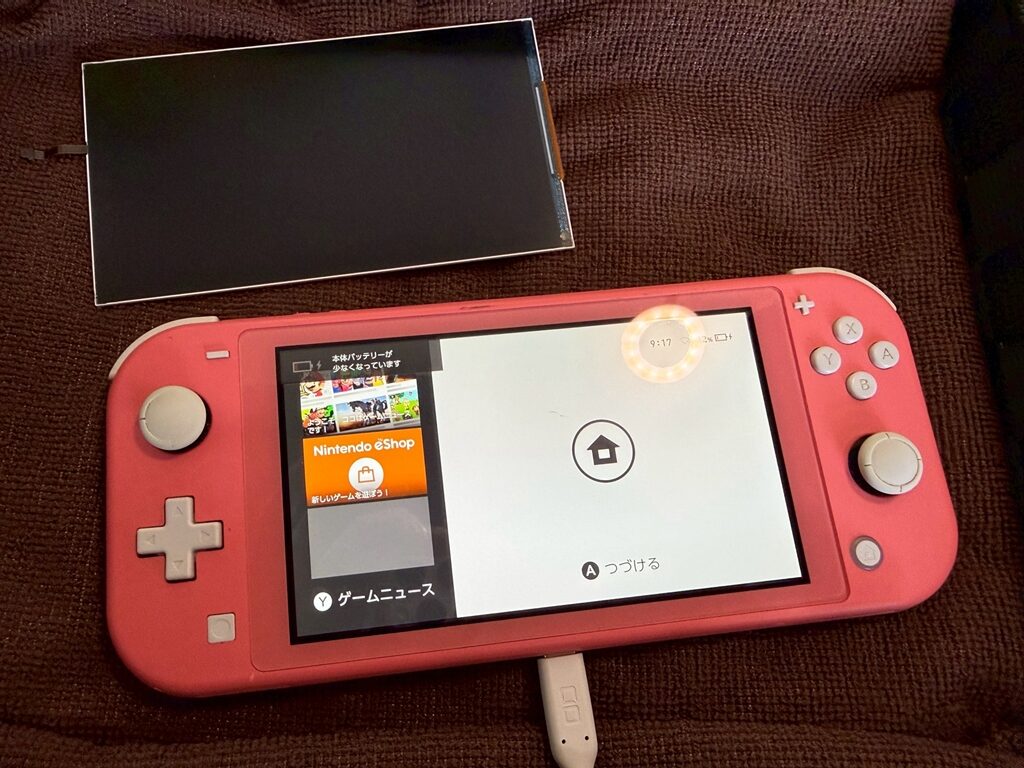 SwitchLite液晶パネル交換